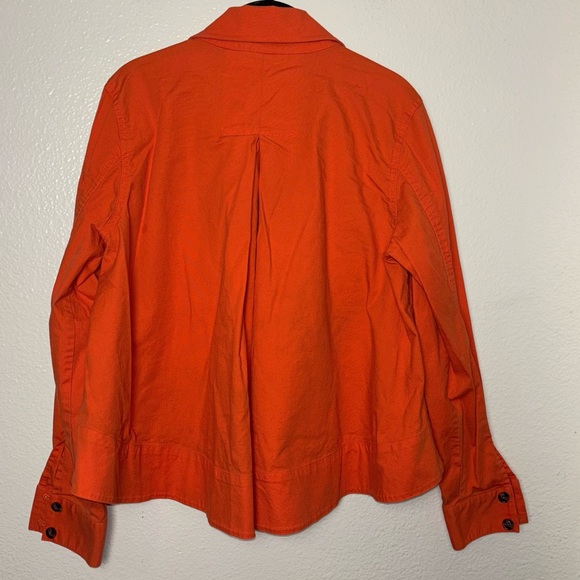 Cabi Resort Jacket Tiger Lily orange Woman's size medium boxy swing jacket 5098 - Picture 12 of 16